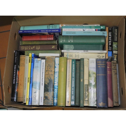 578 - FIVE BOXES OF BOOKS, relating to mostly Birds, Wild flowers, etc