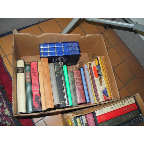 592 - FIVE BOXES OF BOOKS, to include Folio Society 'Wonders of the World', 'The Greek Myths I & II', 'ven... 