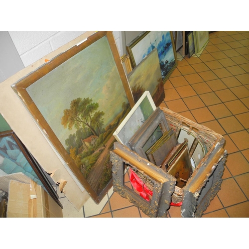 655 - PAINTINGS AND PRINTS, etc, to include J. Silva, oil on board, fishing boats by a slipway, framed, ap... 