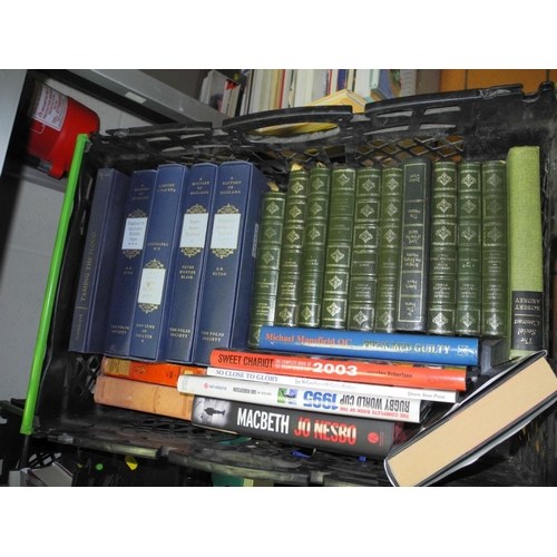 660 - NINE BOXES OF BOOKS, subjects include Natural History, late 20th century fiction, Folio Society 'A H... 