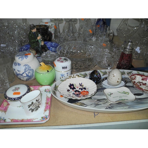 956 - A MISCELLANEOUS COLLECTION OF CERAMICS AND GLASSWARE, including Royal Doulton 'A Good Catch' HN2258,... 