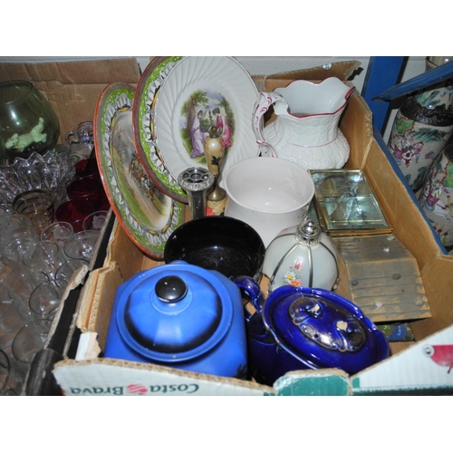 959 - FIVE BOXES AND SUNDRY CERAMICS AND GLASSWARE, to include Wedgwood 'Ice Rose' coffee service, Royal D... 