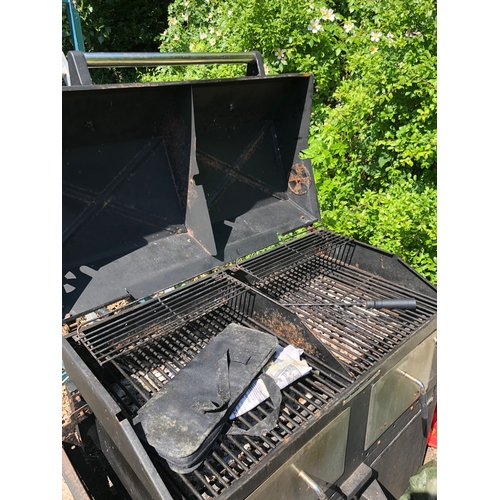 58 - A BRINKMAN, COAL BARBEQUE, with cover (rusted in places)