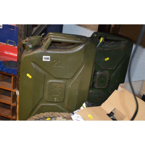 1080 - TWO 20 LITRE JERRY CANS