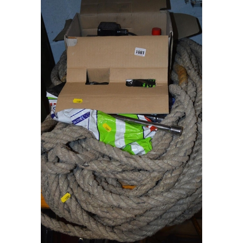 1081 - A BAG CONTAINING A QUANTITY OF 10'' SOCKET EXTENTION BARS, 1/2'' fitting a Stuart electric domestic ... 