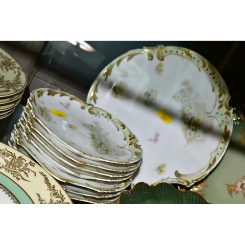 261 - A LIMOGES NINE PIECE DESSERT SET, orange backstamp and marked 'Robert Haviland & Le Tanneur', to bas... 