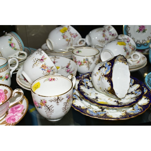 263 - VARIOUS TEAWARES, to include part Coalport 'Rosemary' teaset, (milk jug, sugar bowl, two different s... 