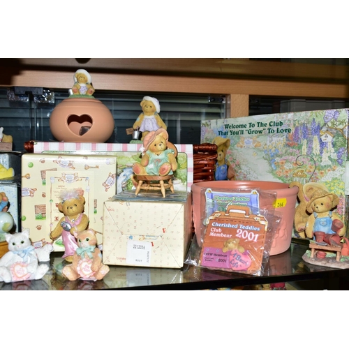 266 - A LARGE QUANTITY OF ENESCO CHERISHED TEDDIES, mostly boxed, to include limited edition 'Kathy and Ke... 