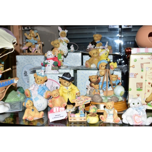 266 - A LARGE QUANTITY OF ENESCO CHERISHED TEDDIES, mostly boxed, to include limited edition 'Kathy and Ke... 