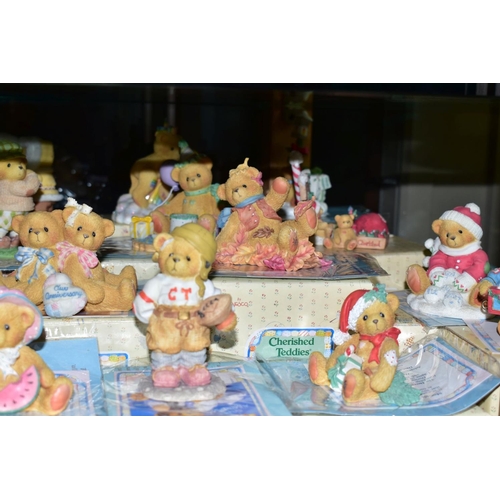 266 - A LARGE QUANTITY OF ENESCO CHERISHED TEDDIES, mostly boxed, to include limited edition 'Kathy and Ke... 