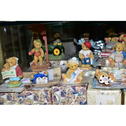 266 - A LARGE QUANTITY OF ENESCO CHERISHED TEDDIES, mostly boxed, to include limited edition 'Kathy and Ke... 