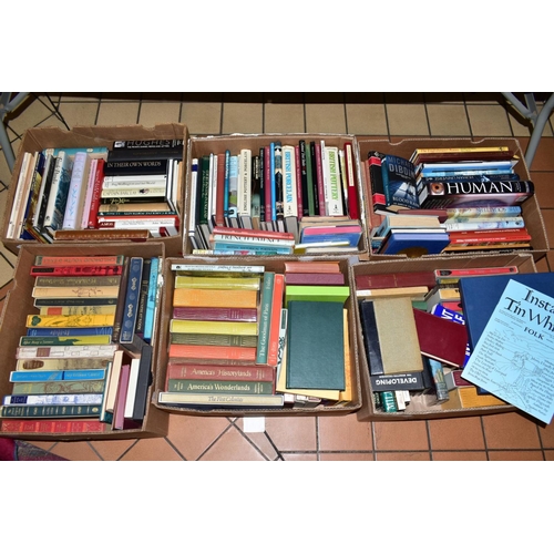 321 - SIX BOXES OF BOOKS, to include approximately fifty Folio Society books, subjects include History, Po... 