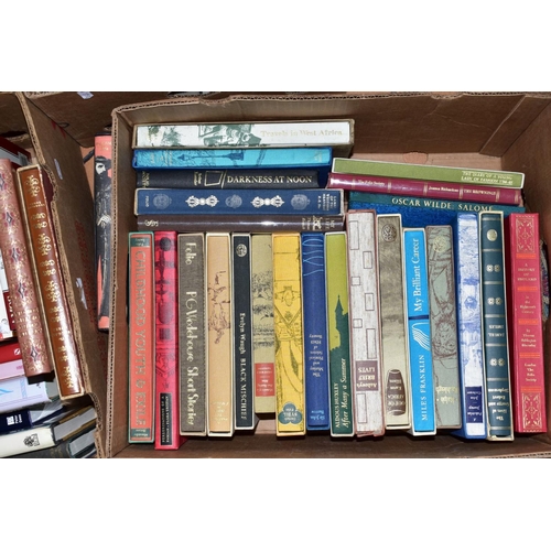 321 - SIX BOXES OF BOOKS, to include approximately fifty Folio Society books, subjects include History, Po... 