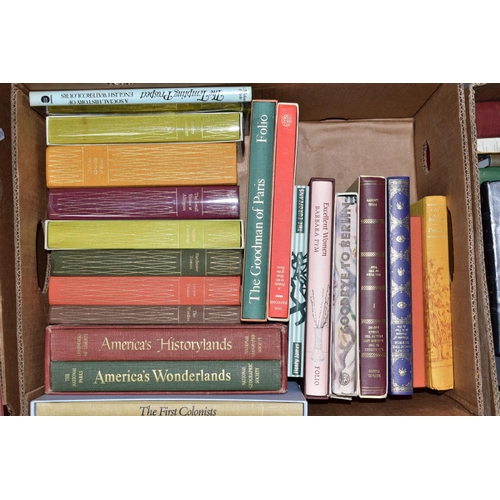 321 - SIX BOXES OF BOOKS, to include approximately fifty Folio Society books, subjects include History, Po... 