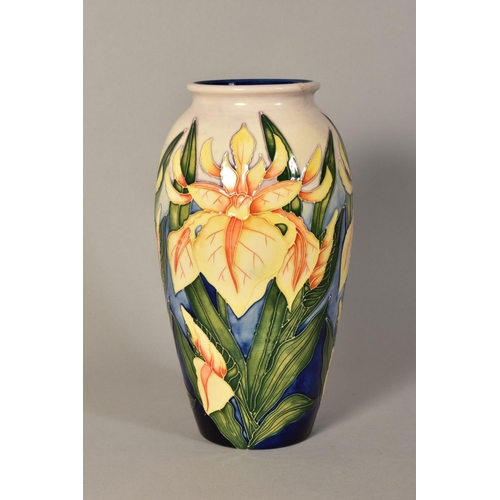 362 - A MOORCROFT POTTERY VASE 'Windrush' pattern, impressed and painted backstamp and 2000, height 25cm