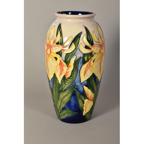 362 - A MOORCROFT POTTERY VASE 'Windrush' pattern, impressed and painted backstamp and 2000, height 25cm