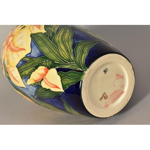 362 - A MOORCROFT POTTERY VASE 'Windrush' pattern, impressed and painted backstamp and 2000, height 25cm