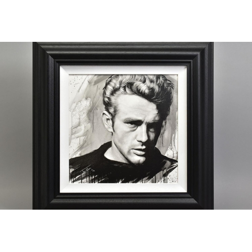 410 - JEN ALLEN (BRITISH 1979), 'James Dean', a Limited Edition print of the iconic movie star, 15/195, si... 