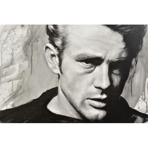 410 - JEN ALLEN (BRITISH 1979), 'James Dean', a Limited Edition print of the iconic movie star, 15/195, si... 