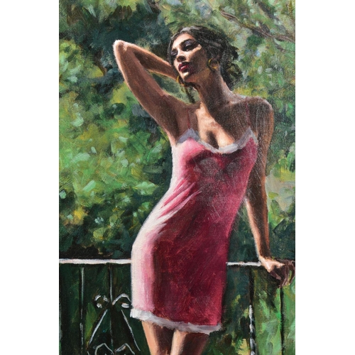 425 - FABIAN PEREZ (ARGENTINIAN 1967), 'Like A Cat III', an artist proof print of a female figure on a bal... 