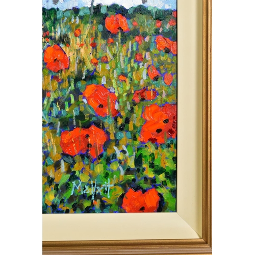 432 - TIMMY MALLETT (BRITISH CONTEMPORARY), 'Poppy Fields in June', a summer landscape, signed bottom righ... 