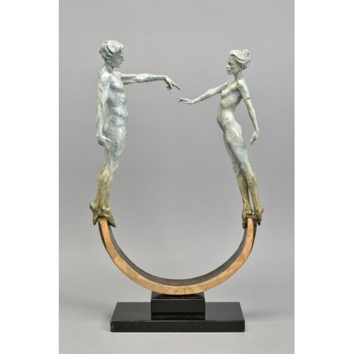 440 - CARL PAYNE (BRITISH 1969), 'Unity', a bronze sculpture of male and female figures, 73/95m with certi... 