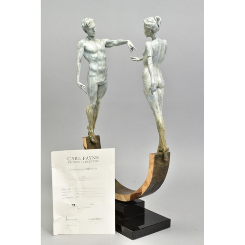 440 - CARL PAYNE (BRITISH 1969), 'Unity', a bronze sculpture of male and female figures, 73/95m with certi... 