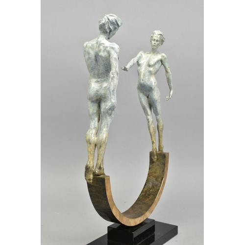 440 - CARL PAYNE (BRITISH 1969), 'Unity', a bronze sculpture of male and female figures, 73/95m with certi... 