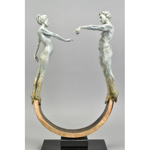 440 - CARL PAYNE (BRITISH 1969), 'Unity', a bronze sculpture of male and female figures, 73/95m with certi... 