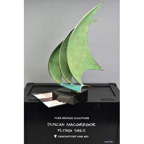 441 - DUNCAN MACGREGOR DMAC (BRITISH 1961), 'Flying Sails', a Limited Edition bronze sculpture, 142/150, w... 