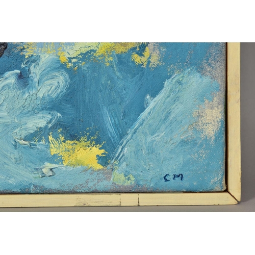 445 - CLEMENT MCALEER (NORTHERN IRELAND 1949) 'SEA STUDY', an abstract seascape initialled bottom right, s... 