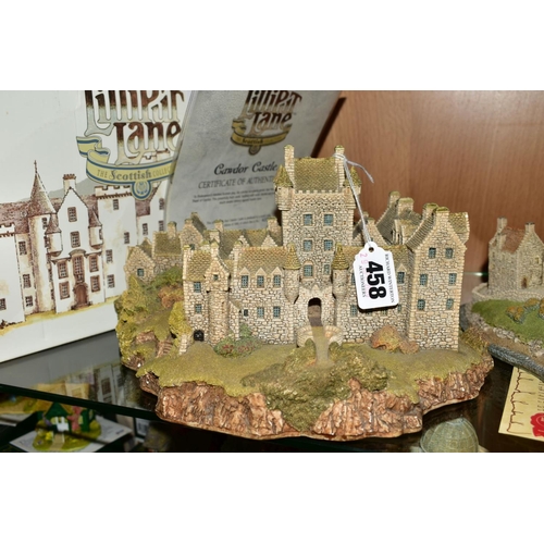 458 - A BOXED LILLIPUT LANE LIMITED EDITION SCULPTURE, 'Cawdor Castle' No 425/3000, with certificate, toge... 