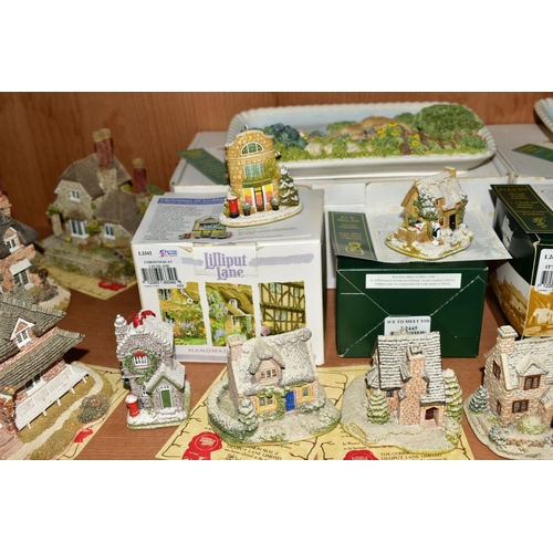 461 - EIGHTEEN LILLIPUT LANE SCULPTURES, 'Rose Cottage-Skirsgill-The Story Begins' (deeds), four from Chri... 