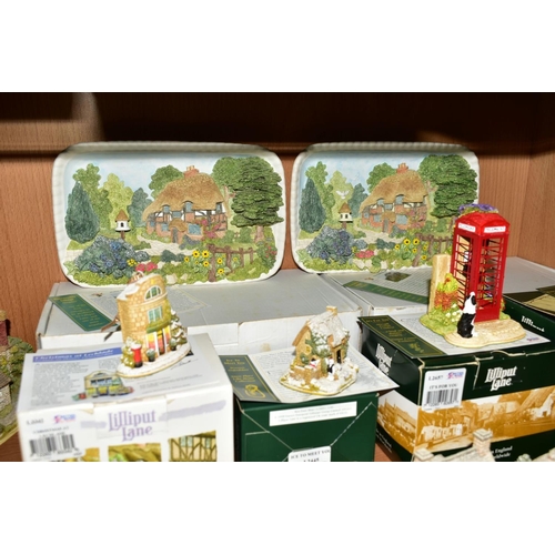 461 - EIGHTEEN LILLIPUT LANE SCULPTURES, 'Rose Cottage-Skirsgill-The Story Begins' (deeds), four from Chri... 