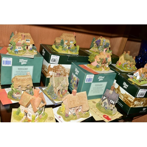 477 - TWENTY TWO LILLIPUT LANE SCULPTURES FROM SPECIAL EVENTS/MUCH LOVED CUSTOMERS etc, (most with deeds) ... 