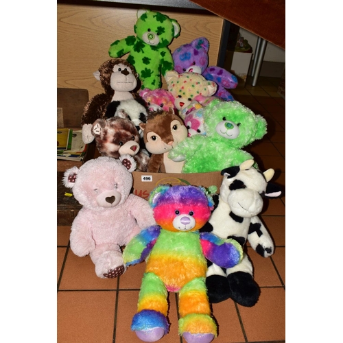 496 - A COLLECTION OF BUILD-A-BEAR WORKSHOP TEDDY BEARS AND OTHER SOFT TOYS, all appear complete and in ve... 