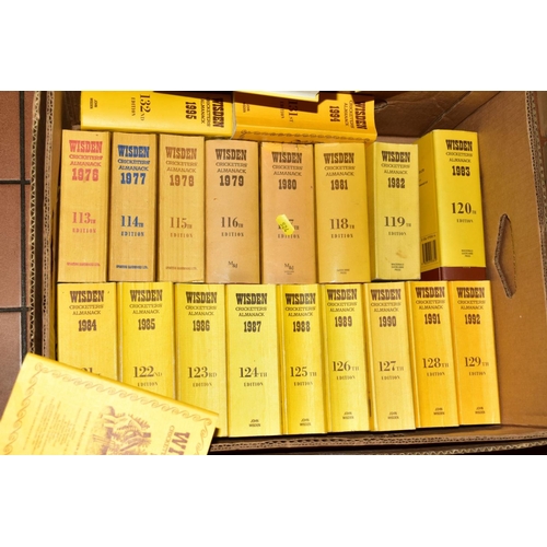 524 - A COLLECTION OF WISDEN CRICKET ALMANACKS dating from 1976 - 2016 (clomplete run, hardback and softba... 