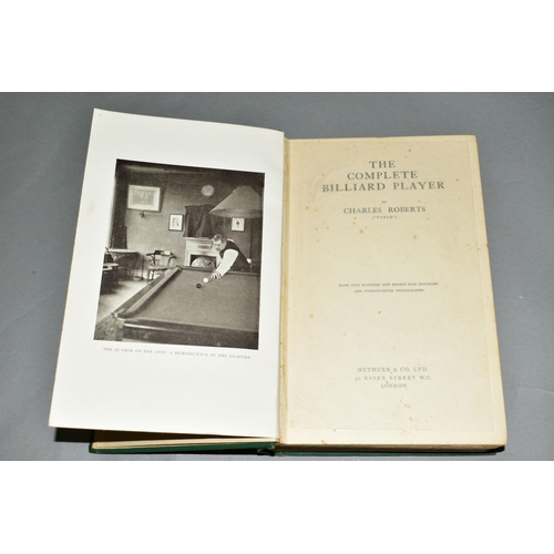 529 - ROBERTS, CHARLES. 'THE COMPLETE BILLIARD PLAYER', published by Methuen and Co Ltd, first published 1... 