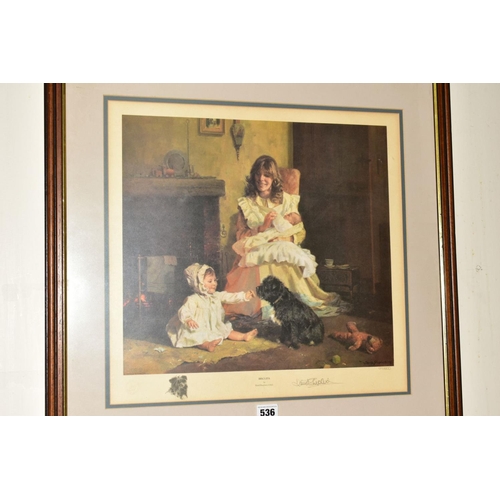 536 - DAVID SHEPHERD (1931-2017) 'BISCUITS' a limited edition print of a mother and children, signed to lo... 