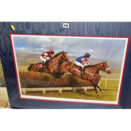 546 - FOUR LIMITED EDITION PRINTS comprising 'Cheltenham' by Graham Isom, 'St Andrews 14th' by Peter Munro... 