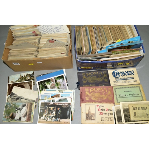 577 - TWO BOXES OF POSTCARDS, containing approximately 1700-1800 Edwardian - mid 20th Century thematic car... 