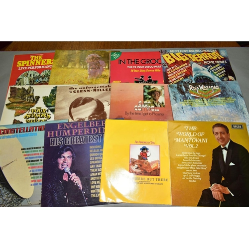 590 - A TRAY CONTAINING OVER EIGHTY L.P'S, 78'S AND 7'' SINGLES, including Dick James, Dennis Lotis, Frank... 