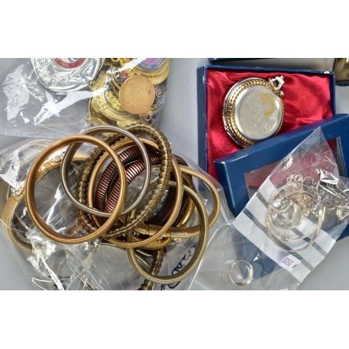 68 - A SELECTION OF MAINLY POCKET WATCHES, JEWELLERY AND MEDALS, to include metal pocket watches, metal m... 