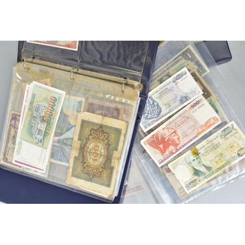 90 - TWO ALBUMS CONTAINING COINS AND BANKNOTES