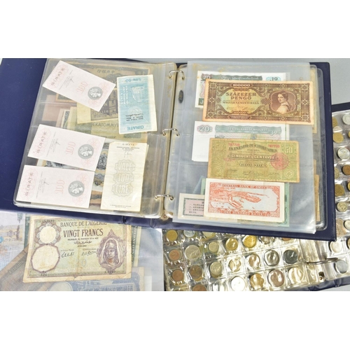 90 - TWO ALBUMS CONTAINING COINS AND BANKNOTES