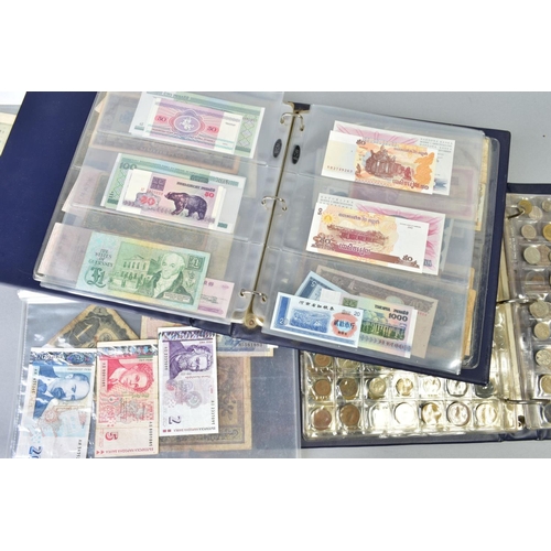 90 - TWO ALBUMS CONTAINING COINS AND BANKNOTES