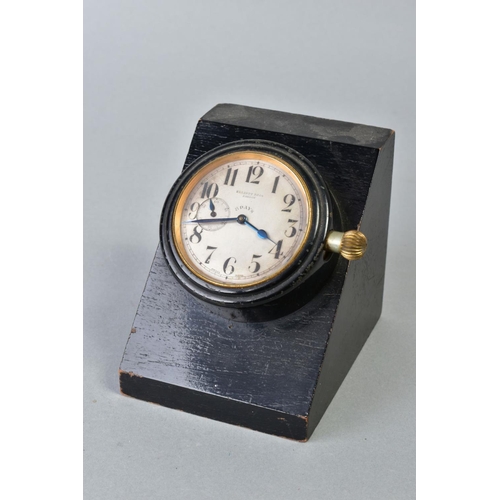 104 - AN ELLIOTT BROS OF LONDON EIGHT DAYS WATCH, silvered dial, subsidiary seconds dial, Arabic numerals,... 