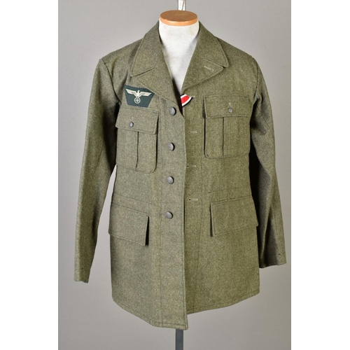 136 - FOUR GERMAN 3RD REICH WWII PERIOD jackets, party blazer, Werhmakt infantry, dated 1940 and two Panze... 