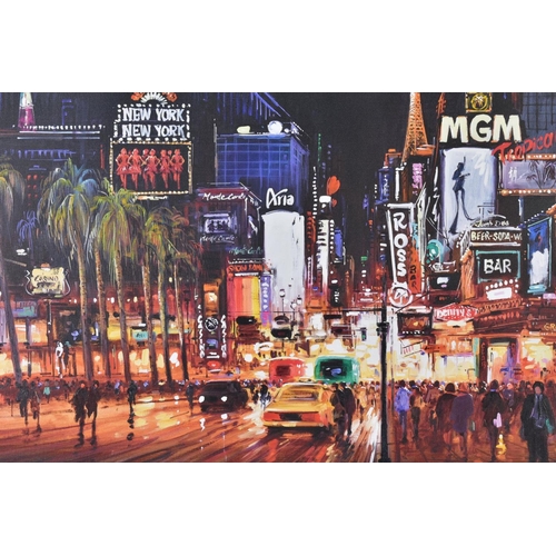 284 - HENDERSON CISZ (BRAZIL 1960), 'Vegas Lights', a limited edition print of a Las Vegas skyline at nigh... 