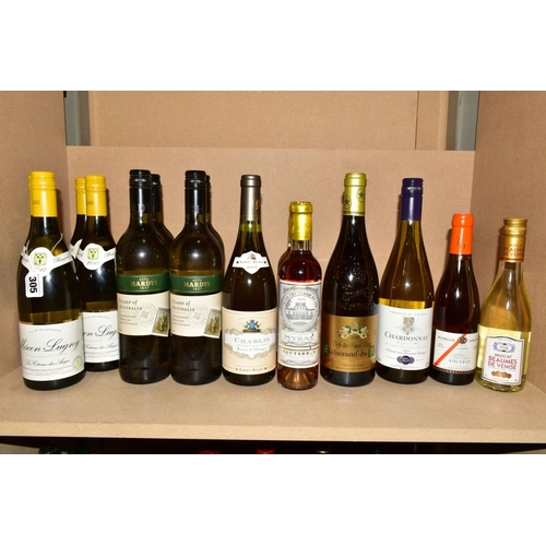 305 - A COLLECTION OF WHITE WINE FROM FRANCE AND AUSTRALIA, comprising four bottles of Macon-Lugny Les Cot... 